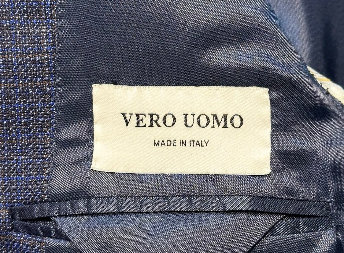 $1795 NEW 38 R SPORT COAT JACKET VERO UOMO BLUE REDA NATURAL COMFORT ITALY 38R