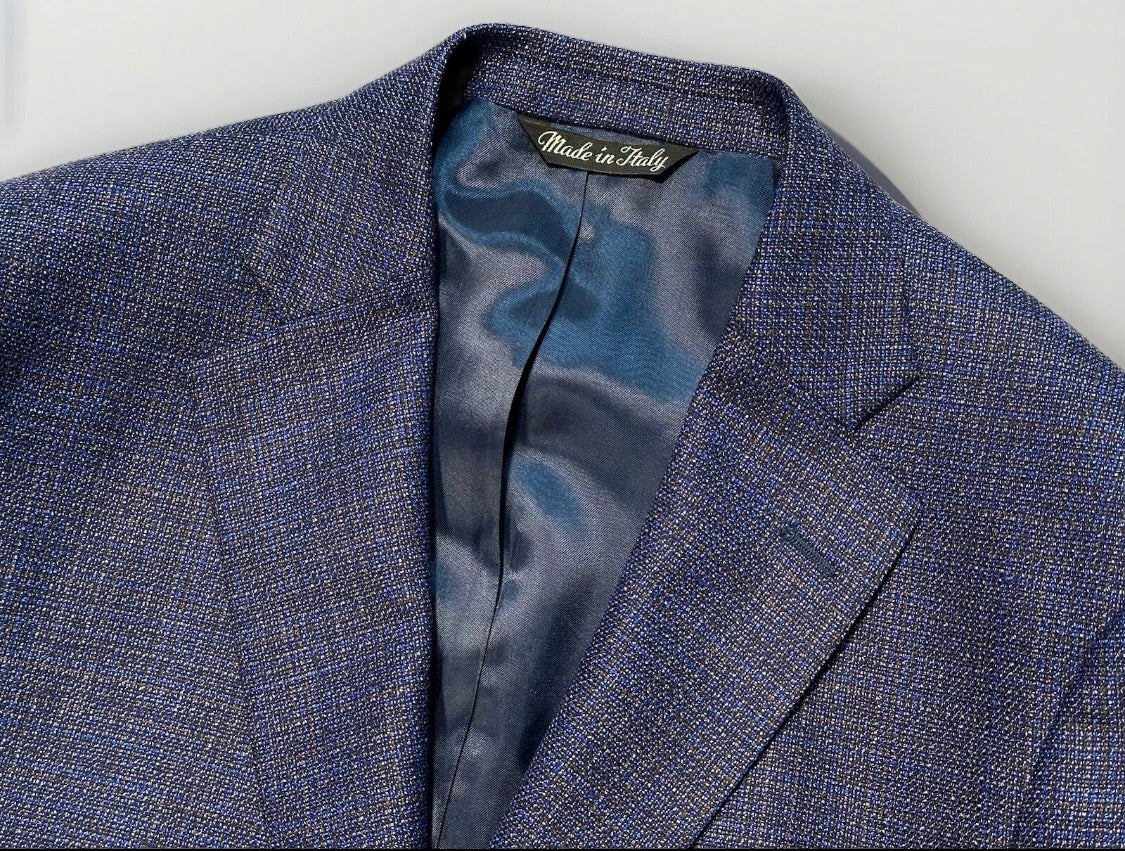 $1795 NEW 38 R SPORT COAT JACKET VERO UOMO BLUE REDA NATURAL COMFORT ITALY 38R