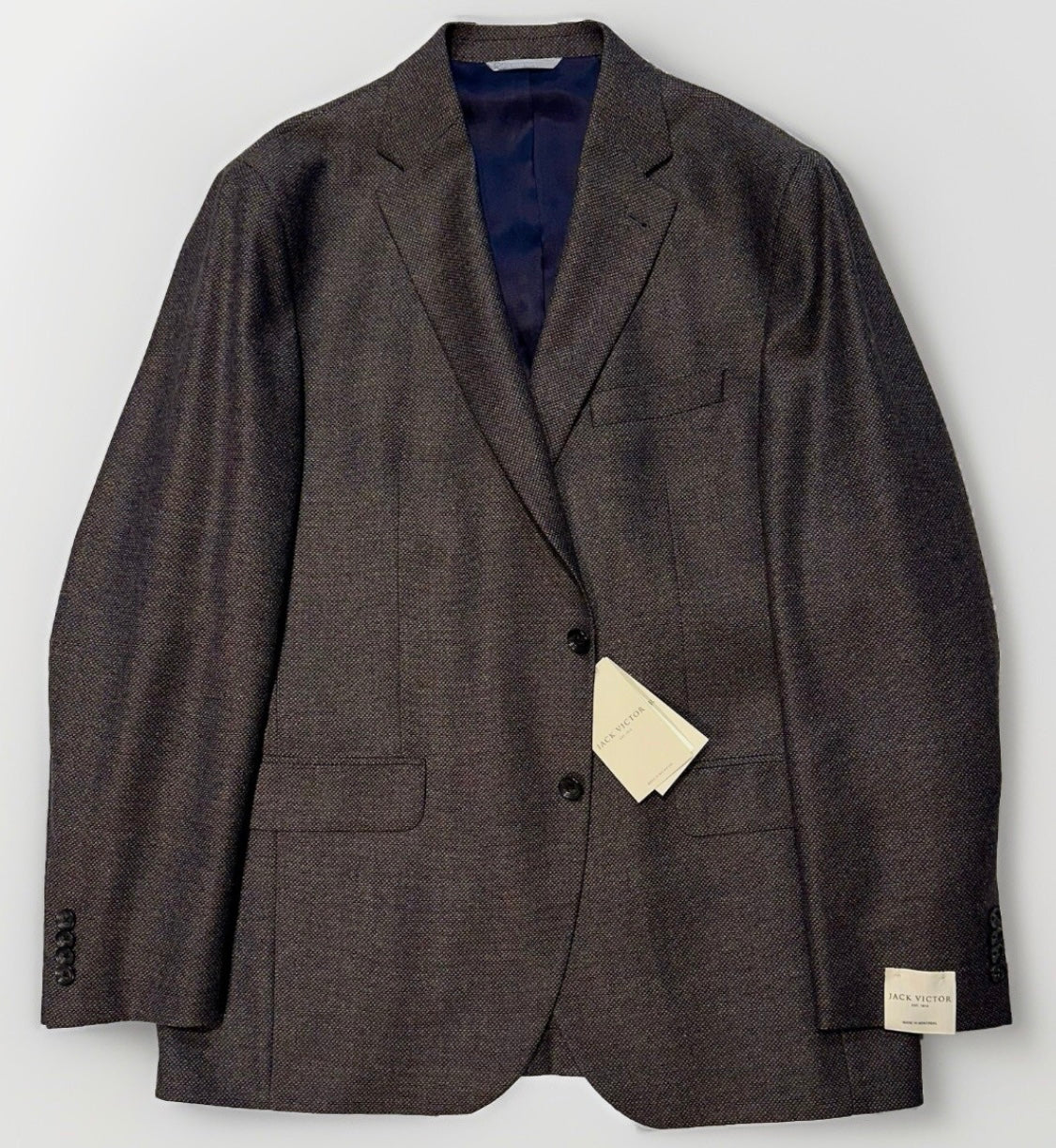 $1795 NEW JACK VICTOR SPORT COAT JACKET 40 R BROWN TWEED WEAVE ITALIAN WOOL 40R