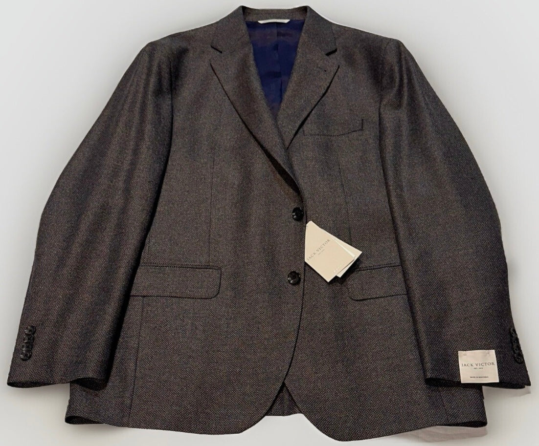 $1795 NEW JACK VICTOR SPORT COAT JACKET 40 R BROWN TWEED WEAVE ITALIAN WOOL 40R
