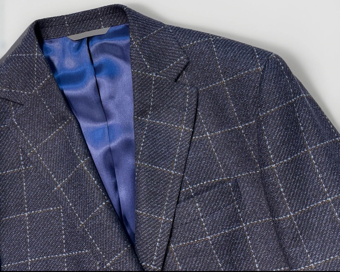 $1895 NEW 46 R VERO UOMO PRIVATE LABEL HANDMADE SPORTCOAT JACKET ITALY WOOL CASHMERE