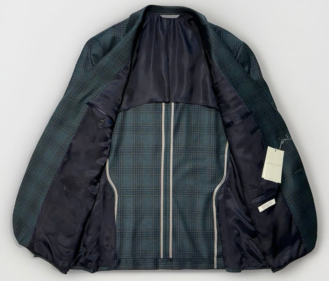 $1995 NEW JACK VICTOR SPORTCOAT JACKET 43 R SUPER 130’S ITALIAN WOOL GREEN 43R