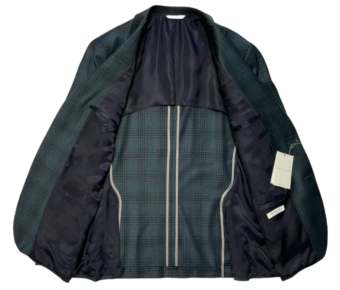 $1995 NEW JACK VICTOR SPORTCOAT JACKET 38 R SUPER 130’S ITALIAN WOOL GREEN 38R