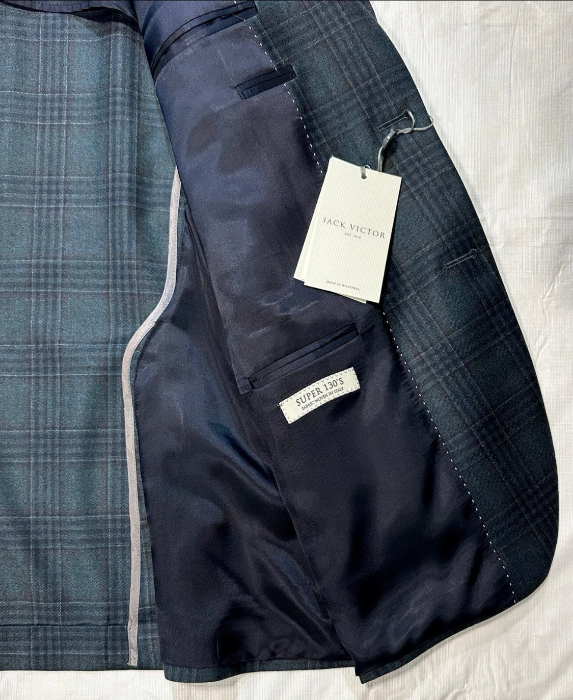 $1995 NEW JACK VICTOR SPORTCOAT JACKET 44 R SUPER 130’S ITALIAN WOOL GREEN 44R