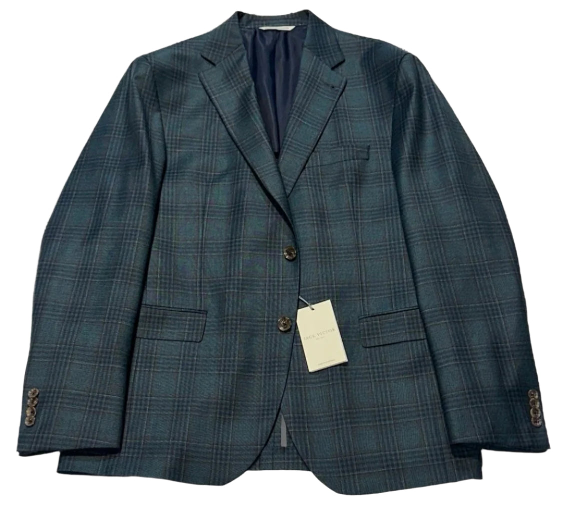 $1995 NEW JACK VICTOR SPORTCOAT JACKET 38 R SUPER 130’S ITALIAN WOOL GREEN 38R