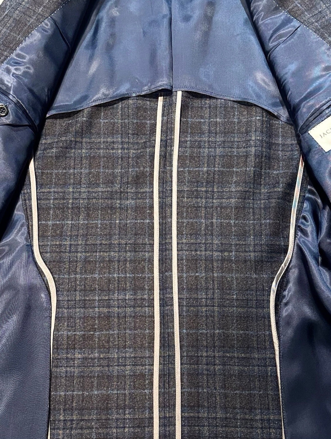 $1175 NEW 40 L HANDMADE SPORTCOAT JACKET JACK VICTOR ITALY WOOL BROWN PLAID 40L