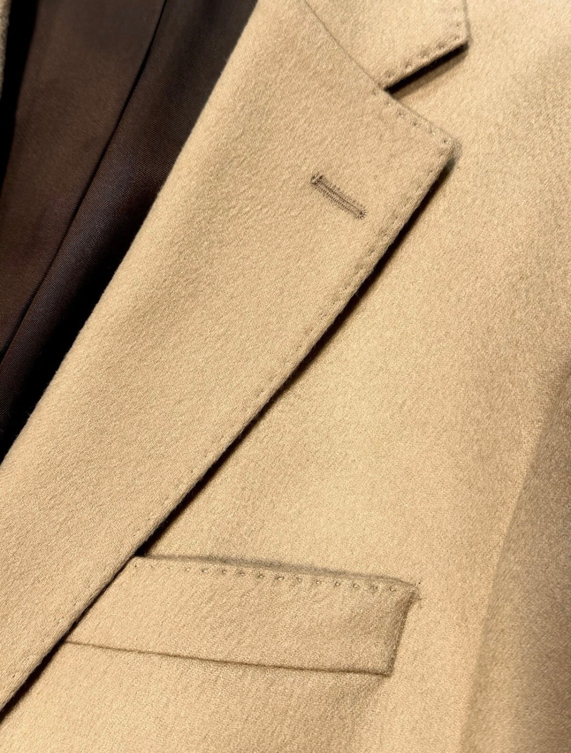 $1950 NEW 38 R 100% CASHMERE HANDMADE SPORTCOAT JACKET 38R CREAMY CAMEL TAN
