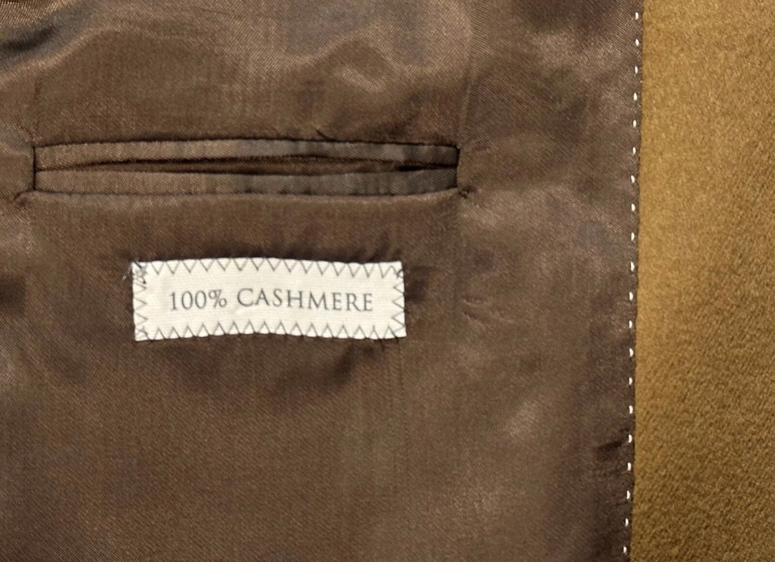 $2250 NEW 46 R 100% CASHMERE HANDMADE SPORTCOAT JACKET SLIM FIT 46R 44R VICUÑA