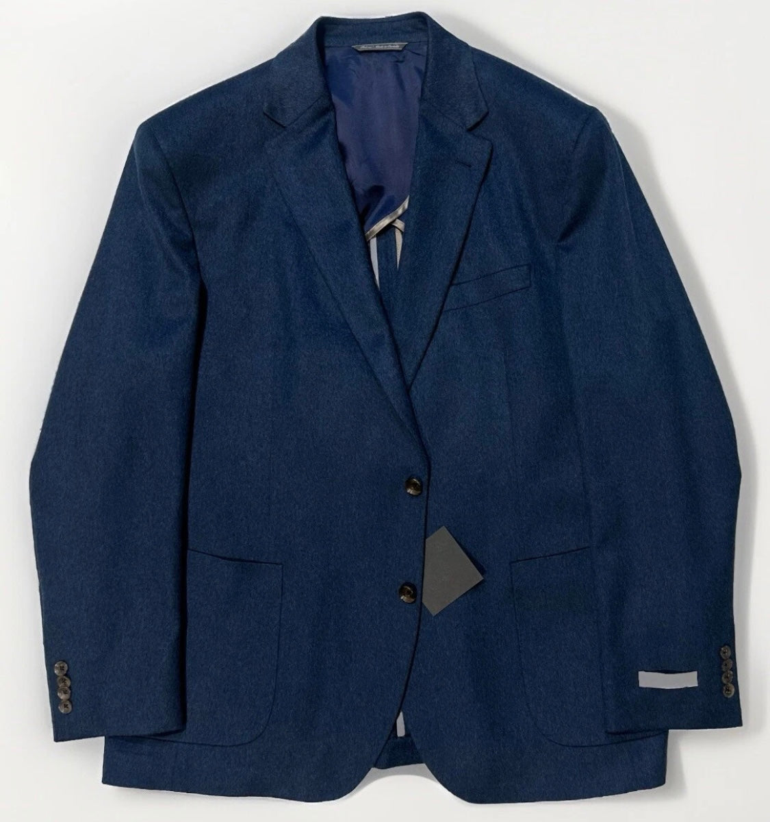 $1950 NEW 48 R 100% CASHMERE HANDMADE SPORTCOAT JACKET SLIM FIT 48R BLUE BLACK