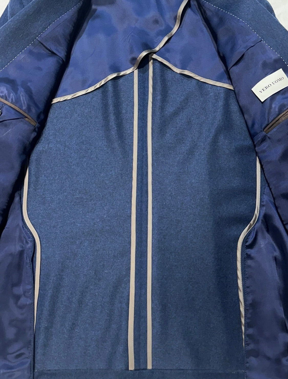 $1950 NEW 48 R 100% CASHMERE HANDMADE SPORTCOAT JACKET SLIM FIT 48R BLUE BLACK