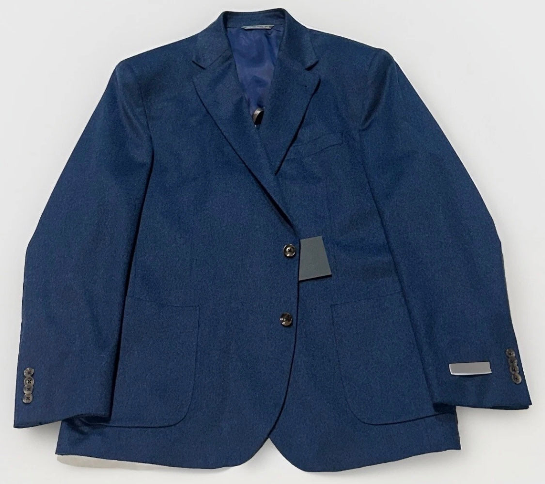 $1950 NEW 48 R 100% CASHMERE HANDMADE SPORTCOAT JACKET SLIM FIT 48R BLUE BLACK