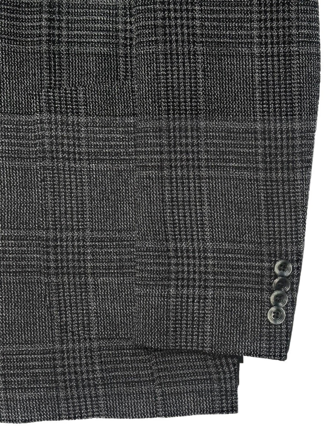 $1095 NEW 42 L HANDMADE SPORTCOAT JACKET BLACK GRAY PLAID VERO UOMO ITALY WOOL