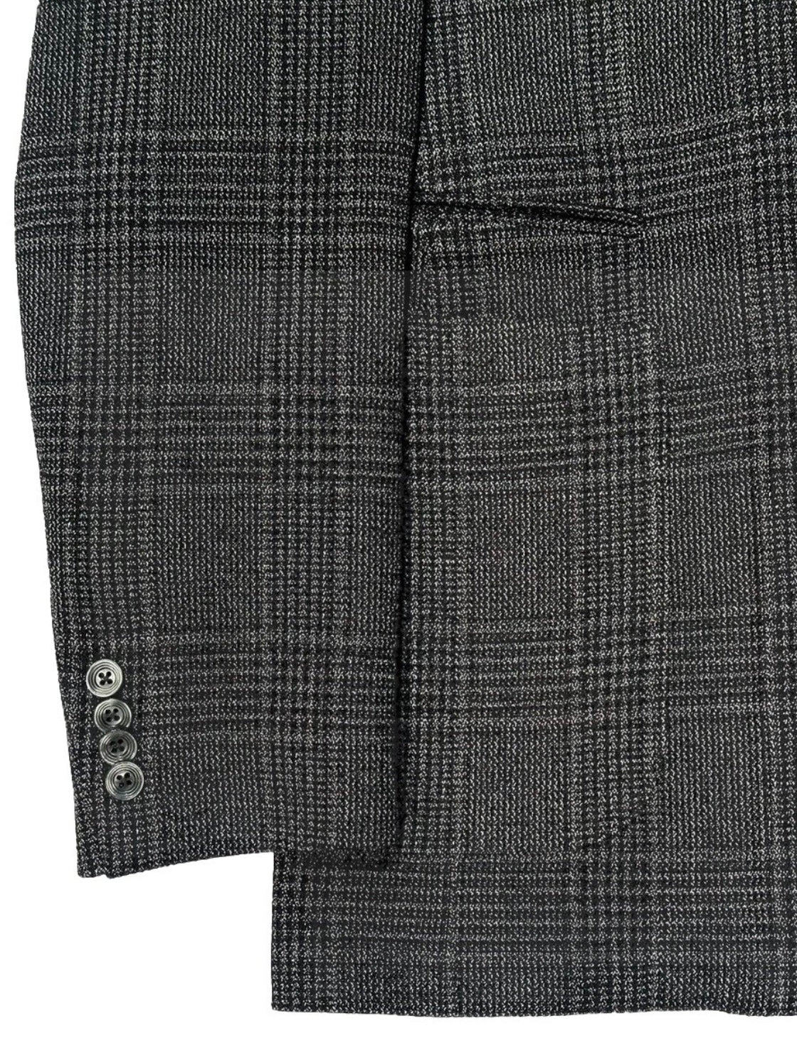 $1095 NEW 42 L HANDMADE SPORTCOAT JACKET BLACK GRAY PLAID VERO UOMO ITALY WOOL