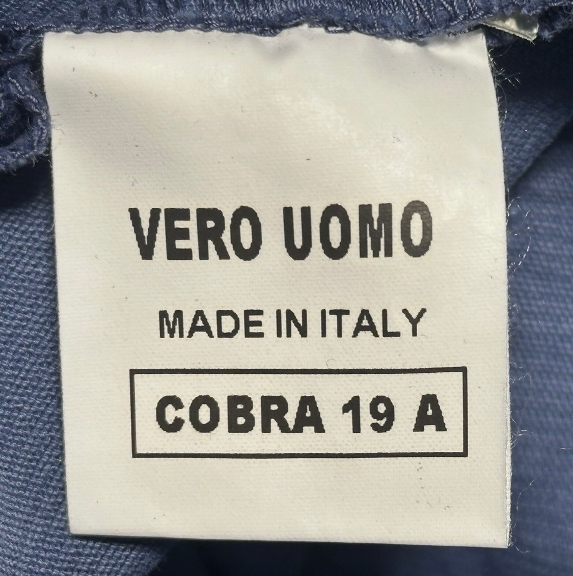$295 NEW SZ 32 ITALY VERO UOMO SLIM FIT CORDUROY JEANS CUT 5 POCKET PANTS INDIGO