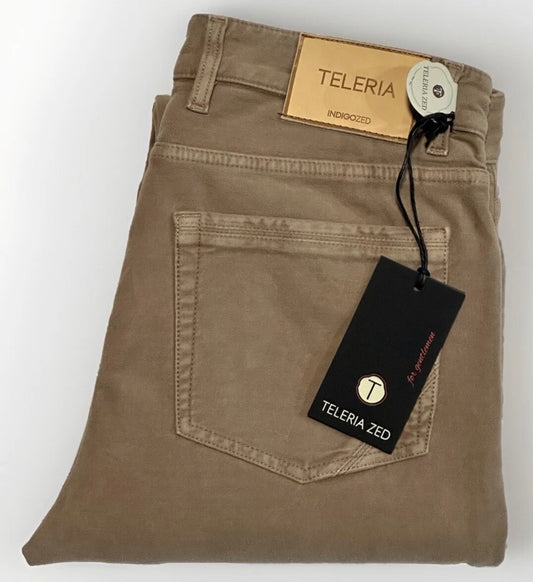 $325 NEW 40 FITS 38 TELERIA ZED ITALY JEANS CUT 5 POCKET PANTS SOFT VINTAGE WASH