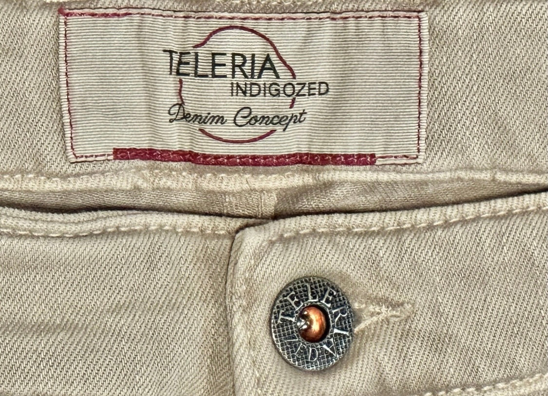 $450 NEW 31 FITS 32 TELERIA ZED INDIGOZED ITALY 5 POCKET SELVEDGE JEANS PANTS