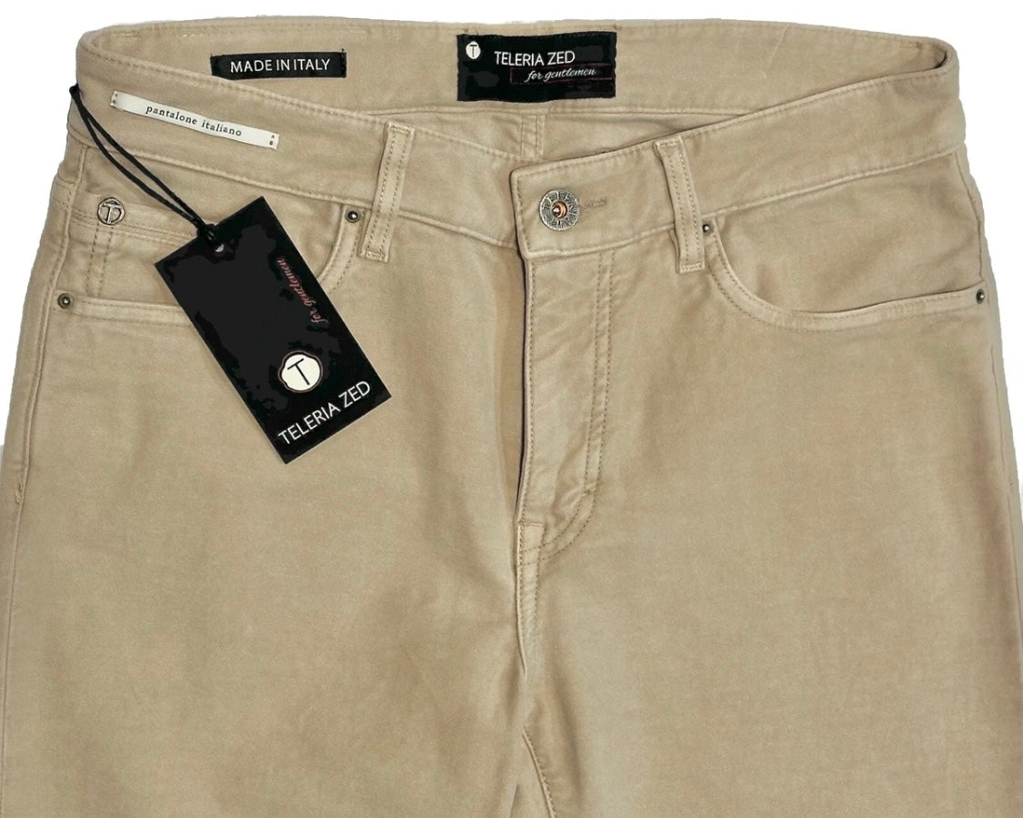 $325 NEW 31 TELERIA ZED VERO UOMO ITALY JEANS CUT 5 POCKET PANTS VINTAGE WASH