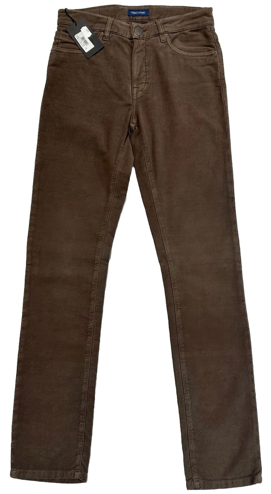 $325 NEW 29 TELERIA ZED 4 VERO UOMO ITALY JEANS CUT 5 POCKET PANTS VINTAGE BROWN