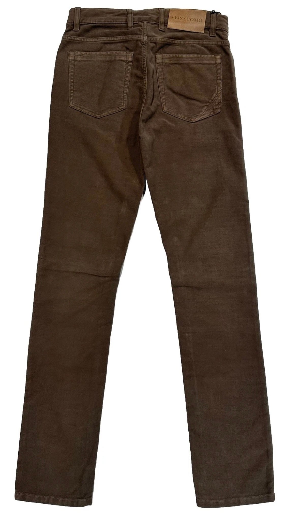 $325 NEW 29 TELERIA ZED 4 VERO UOMO ITALY JEANS CUT 5 POCKET PANTS VINTAGE BROWN
