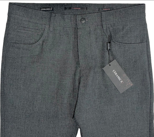 $350 NEW ALBERTO CERAMICA JEANS CUT PANTS MODERN FIT 35 X 28 ADVANCED COMFORT