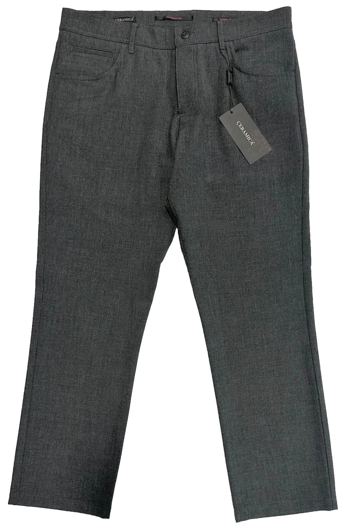 $350 NEW ALBERTO CERAMICA JEANS CUT PANTS MODERN FIT 35 X 28 ADVANCED COMFORT