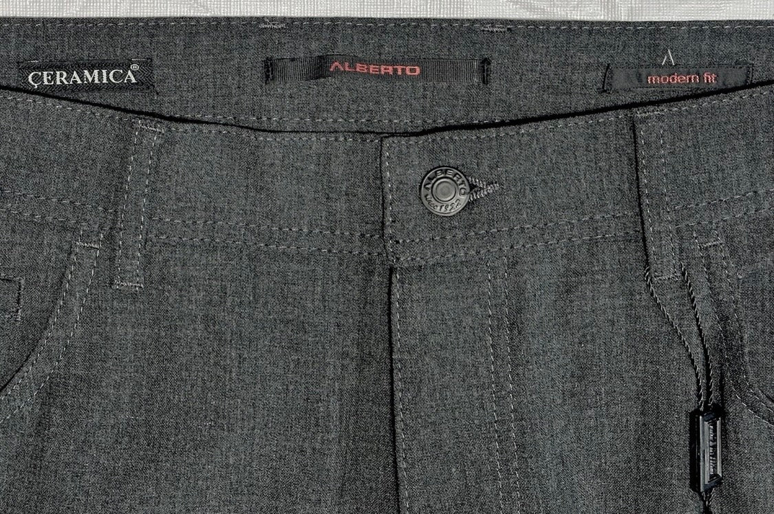$350 NEW ALBERTO CERAMICA JEANS CUT PANTS MODERN FIT 35 X 28 ADVANCED COMFORT
