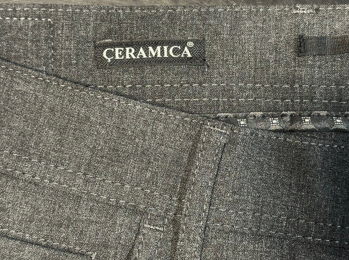 $350 NEW ALBERTO CERAMICA JEANS CUT PANTS MODERN FIT 35 X 28 ADVANCED COMFORT