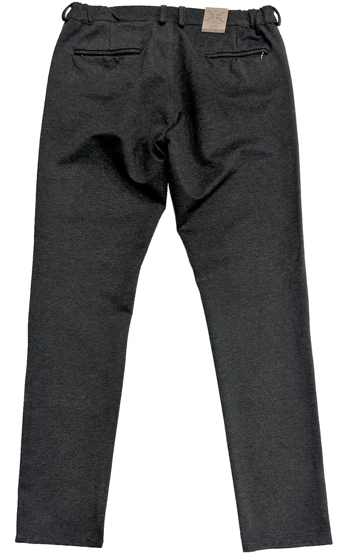 $350 NEW 38 X 34 CHARCOAL ELASTIC WAIST PANTS 7 DOWNIE ST COUTURE JERSEY FABRIC