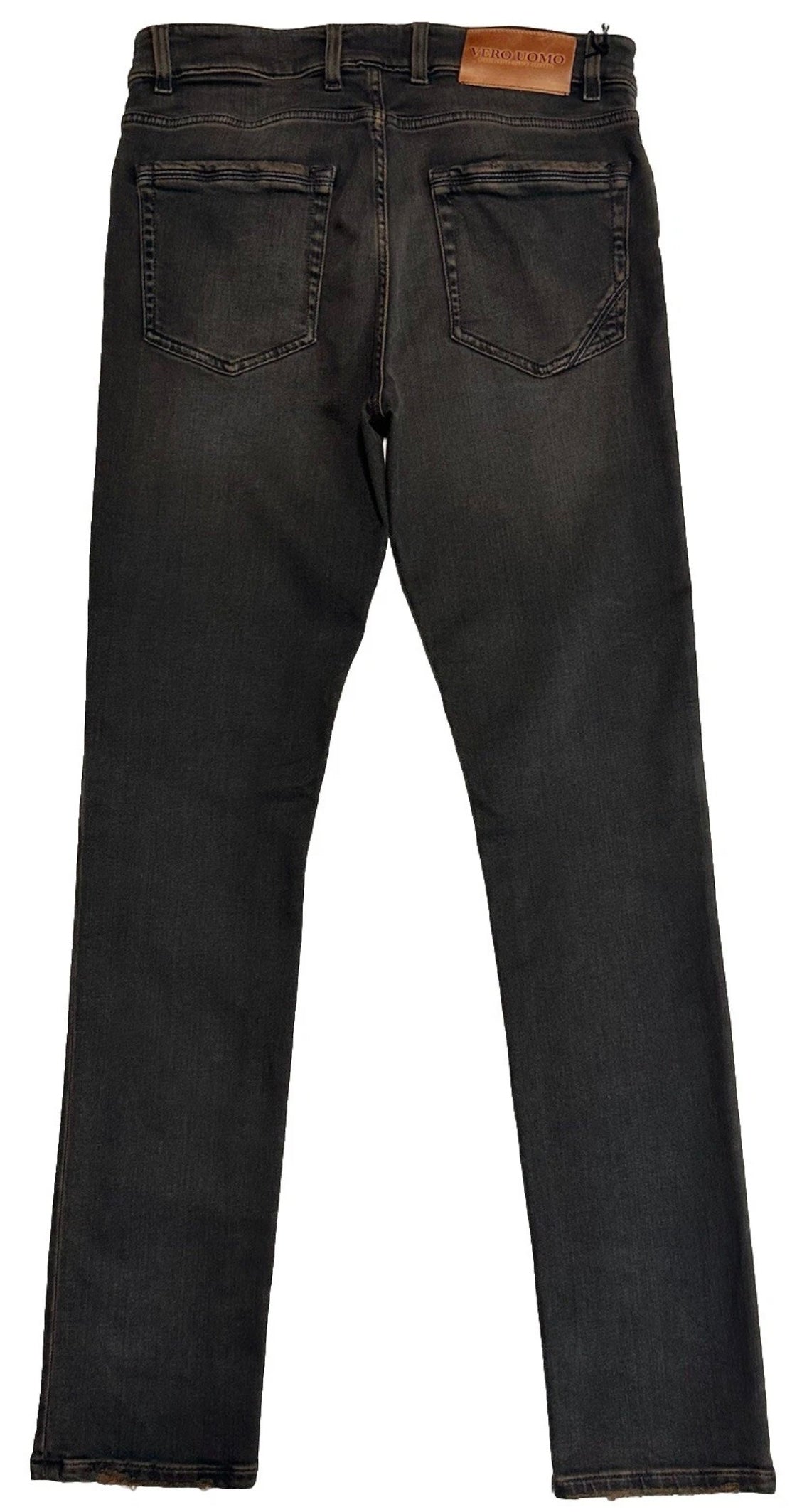 $375 NEW 5 POCKET JEANS PANTS TELERIA ZED FOR VERO UOMO ITALY 33 SLIM STRETCH