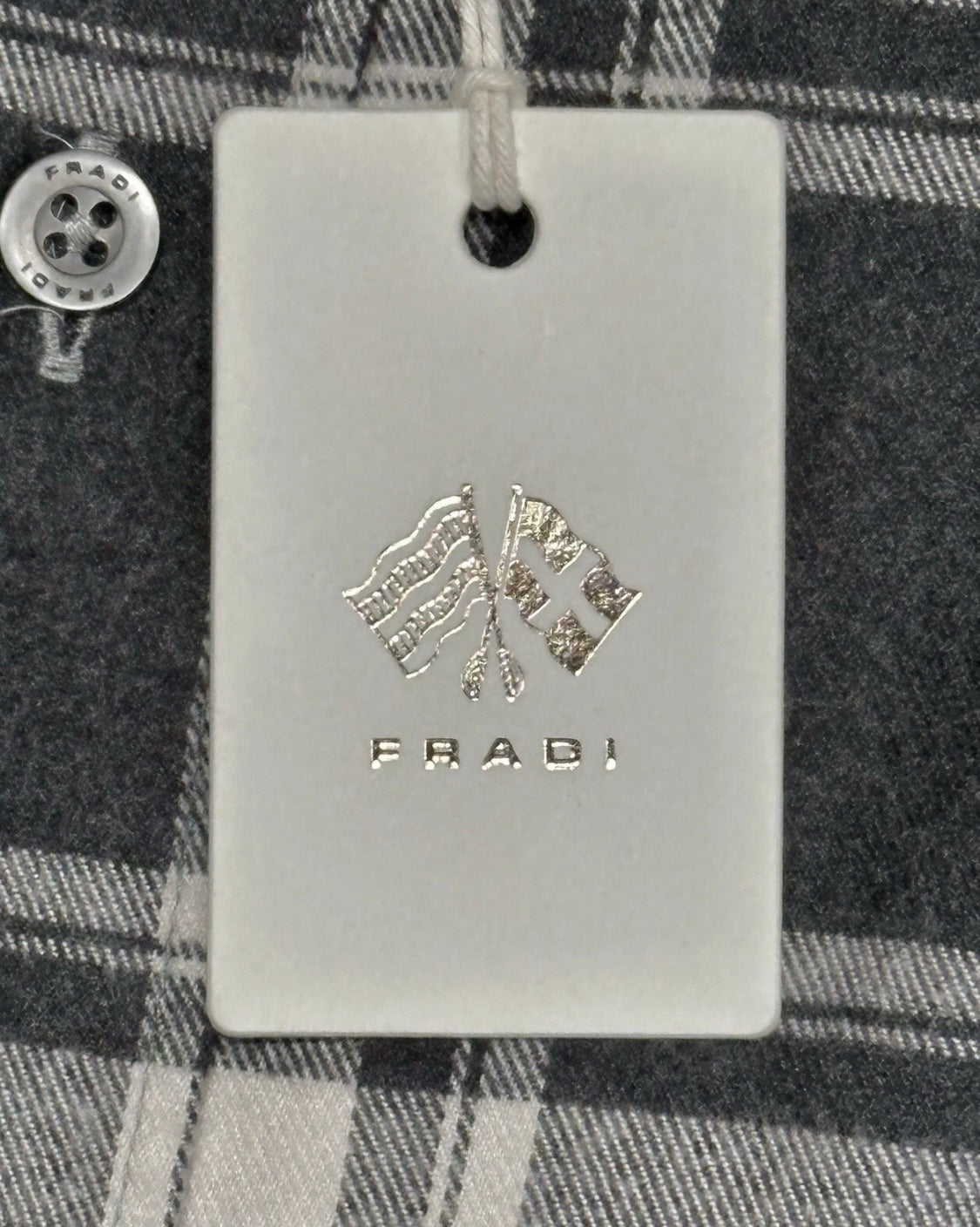 $495 NEW FRADI ITALY FLANNEL DRESS SHIRT L XL 17.5 EU 44 HANDMADE WASHED COMPACT YARN COTTON