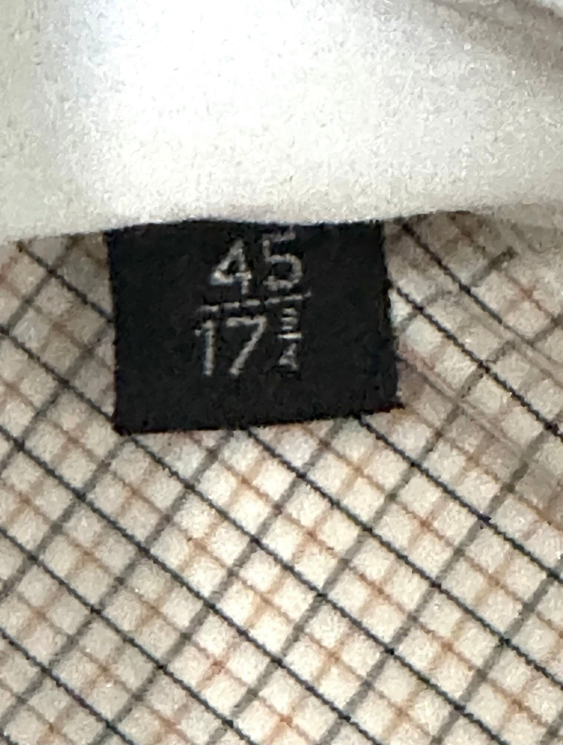 $615 NEW EU 45 17.75 TOM FORD DRESS SHIRT WHITE ORANGE NAVY CHECK TAB COLLAR