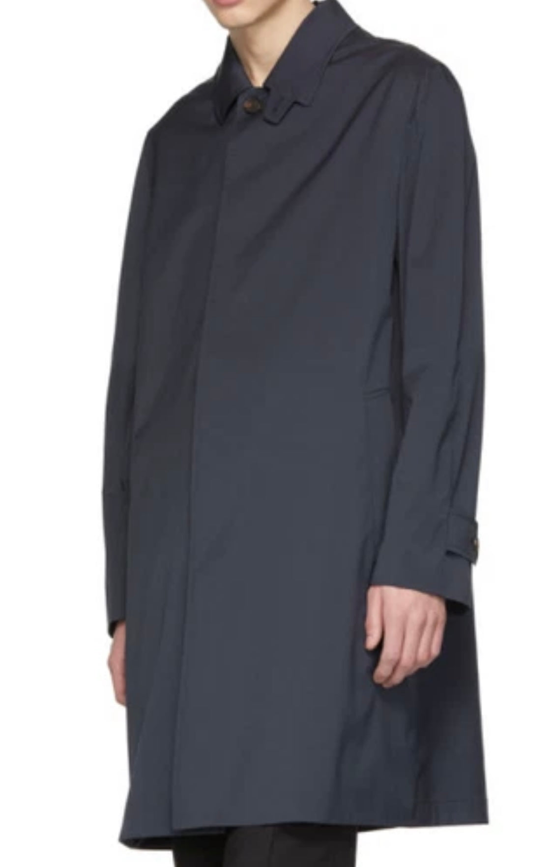 $3500 NEW XL BRIONI COAT MENS TOPCOAT OVERCOAT RAINCOAT MIDNIGHT BLUE OVERSIZED TO BE WORN OVER SUIT