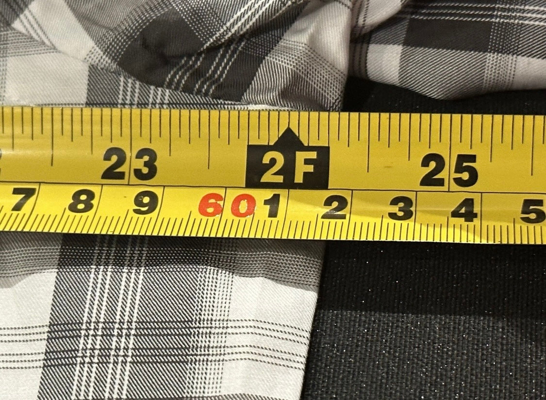 $750 NEW V 17 / 17.5 43 / 44 BRIONI DRESS SHIRT COTTON SATEEN PLAID TARTAN