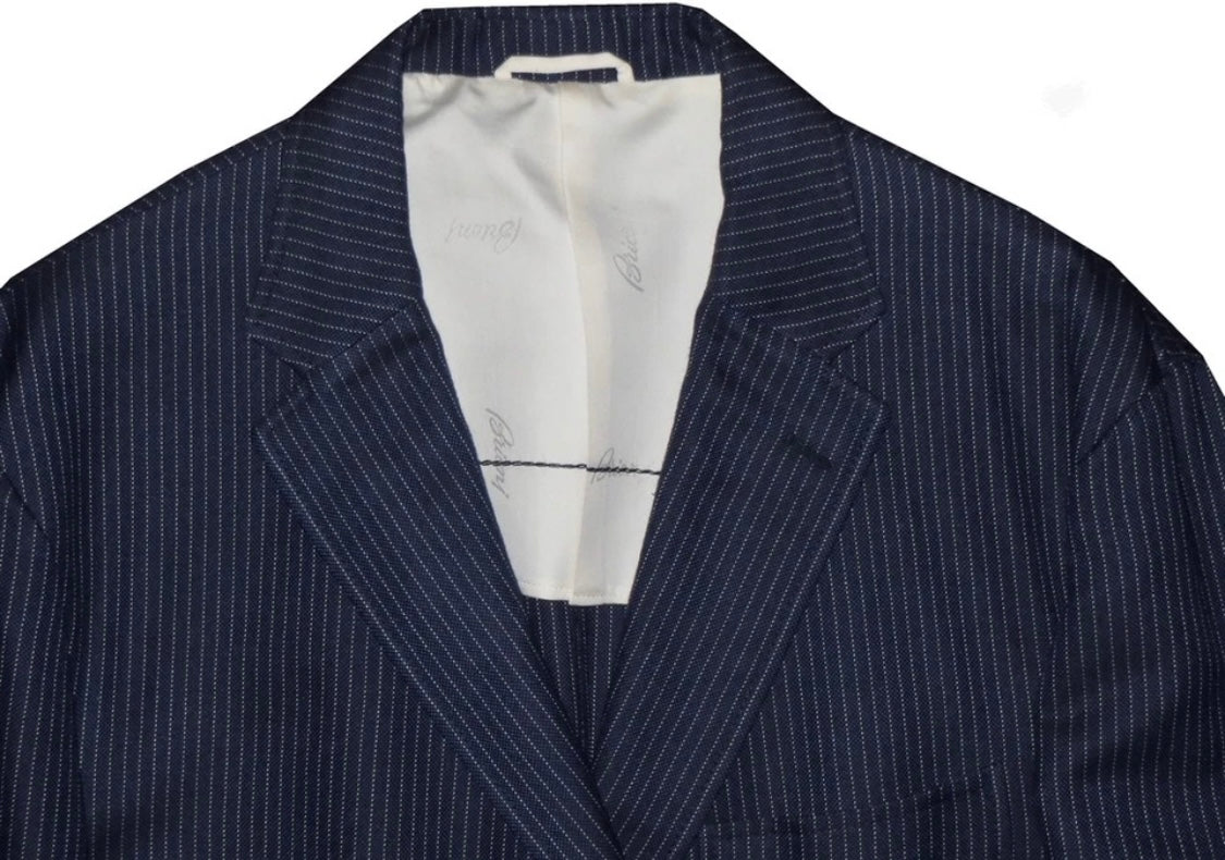 $4550 NEW 48R 48 R BRIONI JACKET SPORT COAT NAUTICAL STRIPE 3 BUTTON CREST BUTTONS