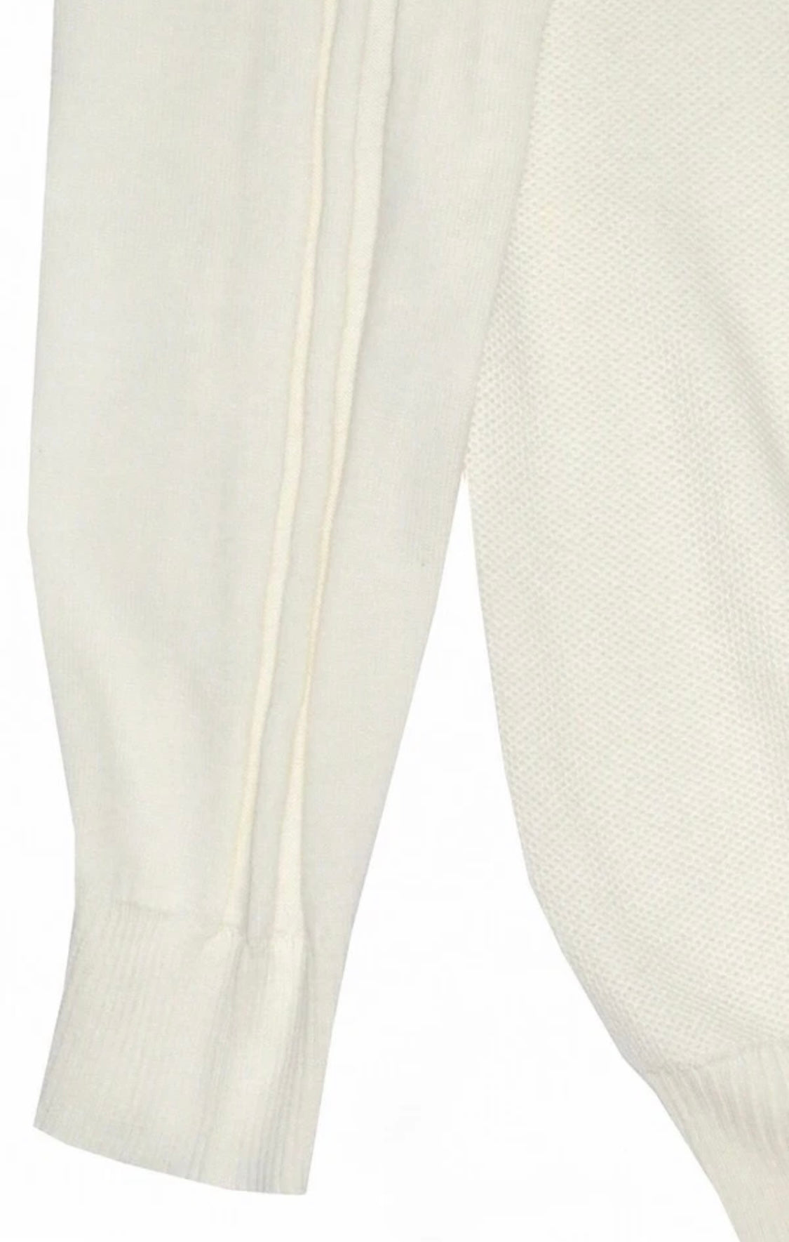 $1850 NEW EU 56 XXL BRIONI SWEATER CASHMERE COTTON IVORY CREW NECK PLUSH KNIT RACER