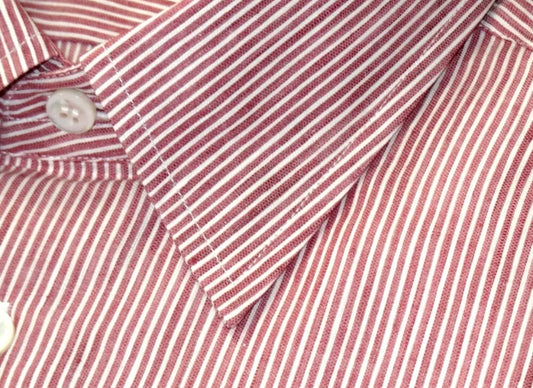 $625 NEW XXL BRIONI SLIM FIT DRESS SHIRT LINEN COTTON RED & WHITE STRIPE MENS