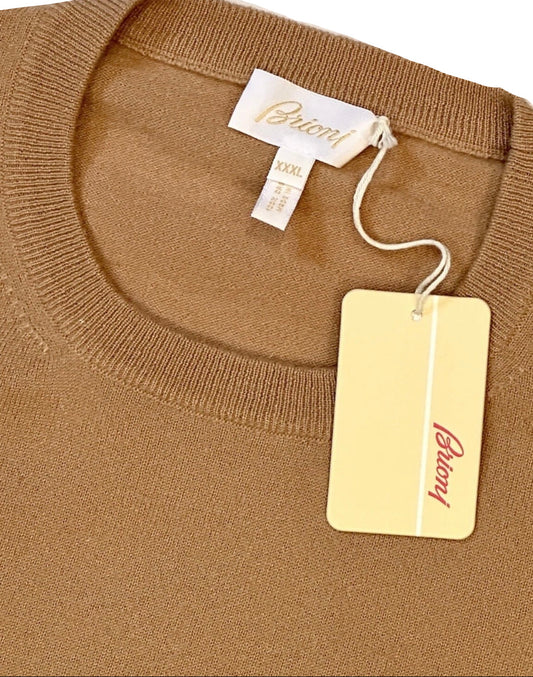 $2350 NEW 3XL XXXL BRIONI 100% CASHMERE SWEATER KNIT CREW NECK