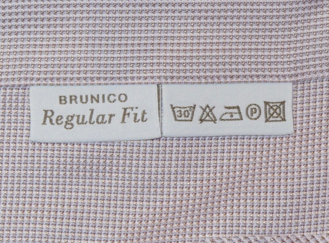 $790 NEW 46 18 BRIONI DRESS SHIRT REGULAR FIT MENS COTTON SILK BRUNICO