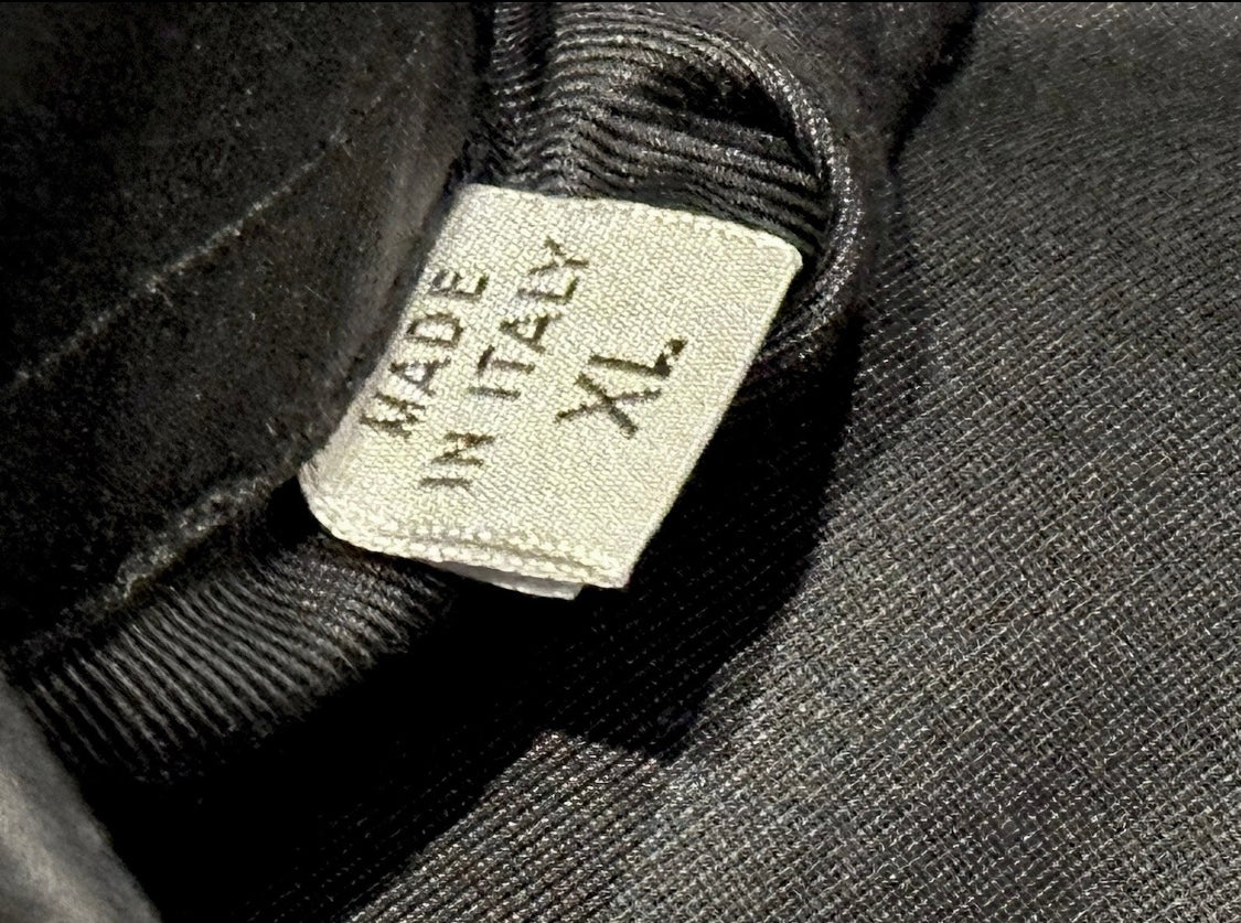 $2300 NEW XL V 44/44 17.5 BRIONI 100% SILK DRESS SHIRT BLACK ULTRA LUXURY