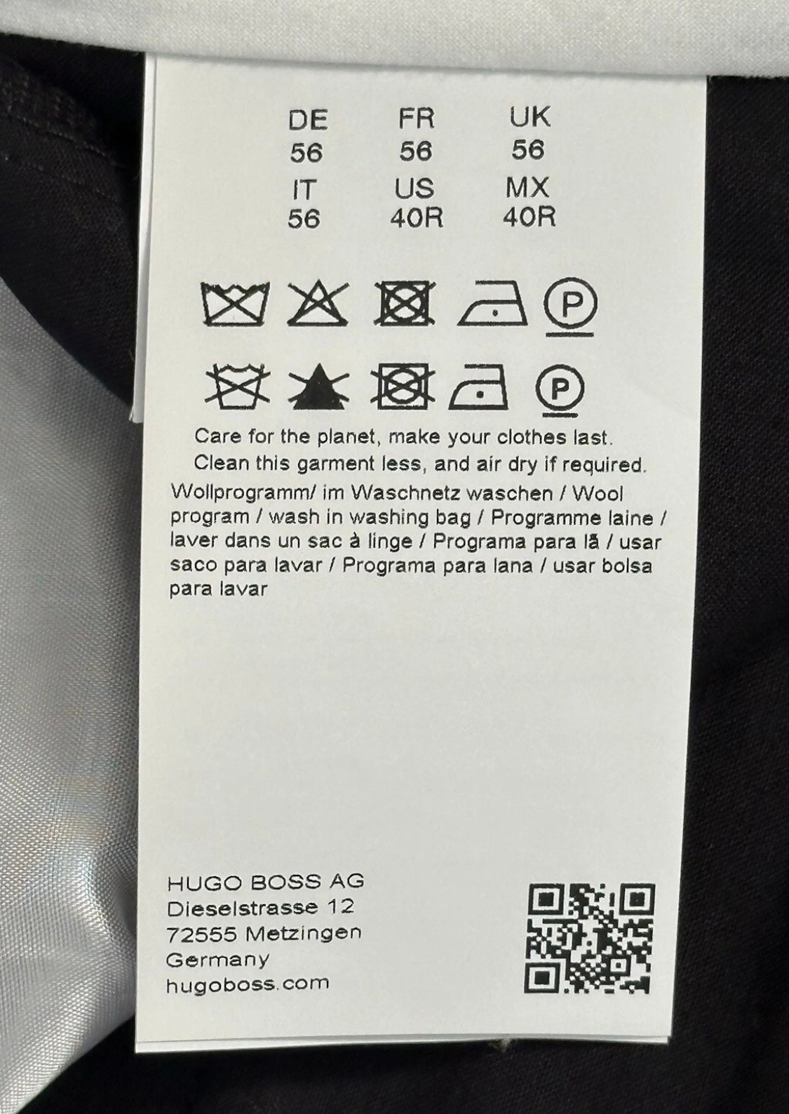 $198 NEW 40 R FITS 39 HUGO BOSS DRESS PANTS RED LABEL MENS MODERN FIT OATMEAL