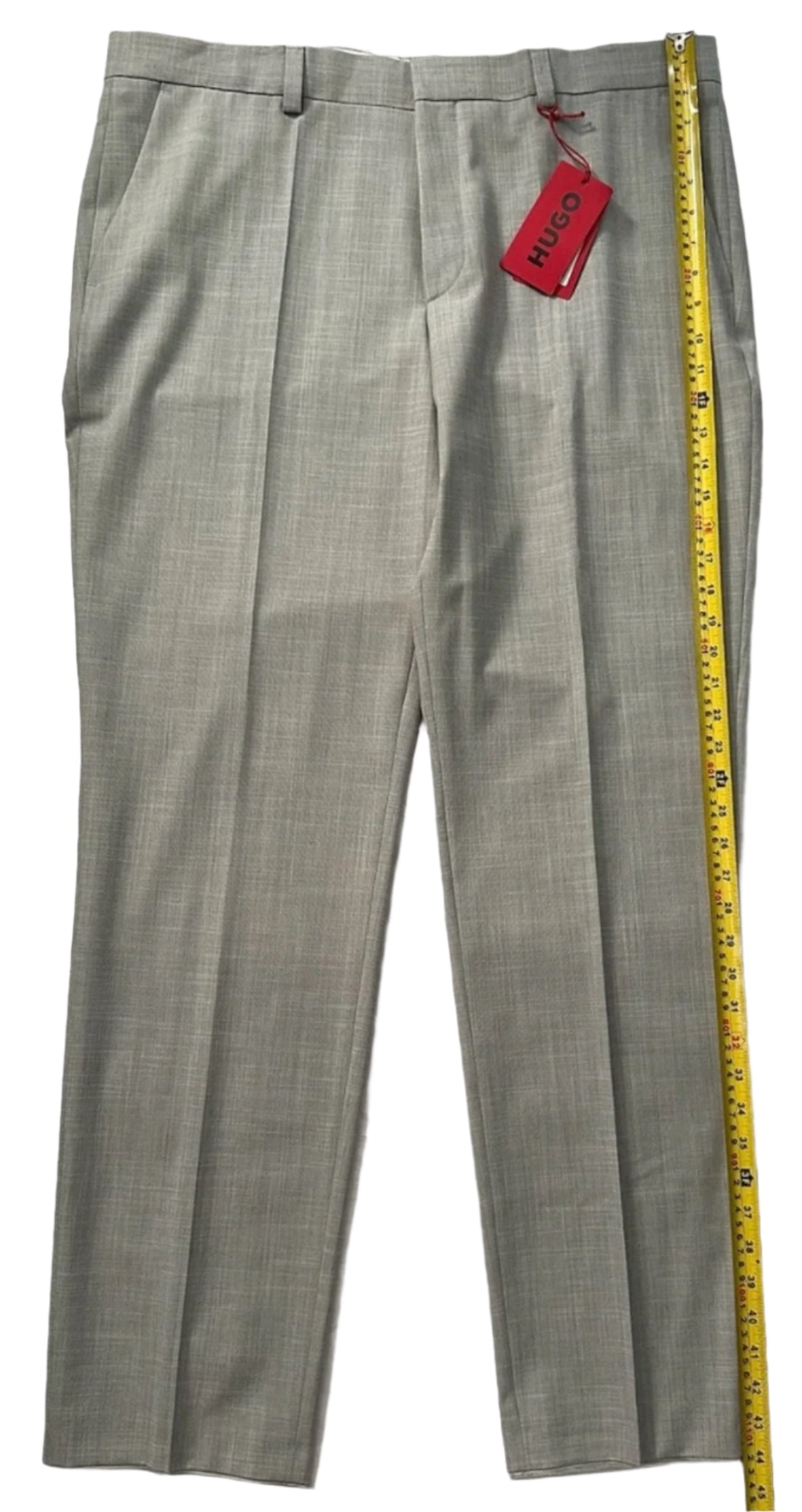 $198 NEW 40 R FITS 39 HUGO BOSS DRESS PANTS RED LABEL MENS MODERN FIT OATMEAL