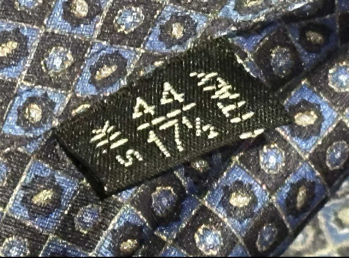 $2500 NEW 17.5 44 STEFANO RICCI 100% SILK SHIRT BLUE CONTRAST COLLAR CUFFS