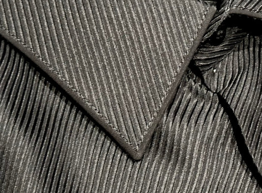 $2500 NEW 44 17.5 STEFANO RICCI 100% SILK DRESS SHIRT BLACK TWILL FRENCH CUFF