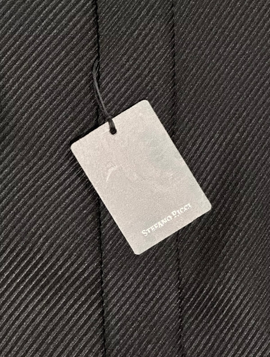 $2500 NEW 44 17.5 STEFANO RICCI 100% SILK DRESS SHIRT BLACK TWILL FRENCH CUFF