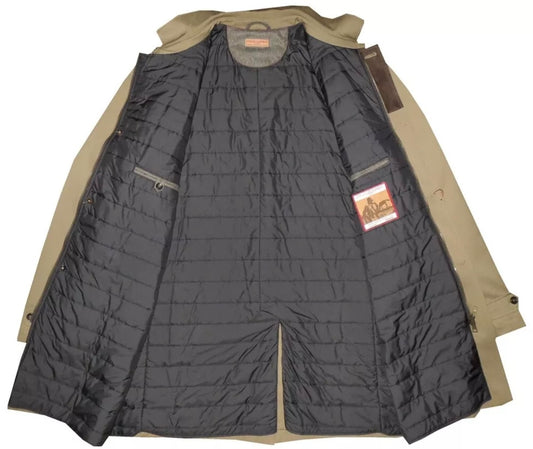 $3250 NEW EU 58 XXL LUCIANO BARBERA COAT WOOL LEATHER JACKET WATER REPELLENT TAN