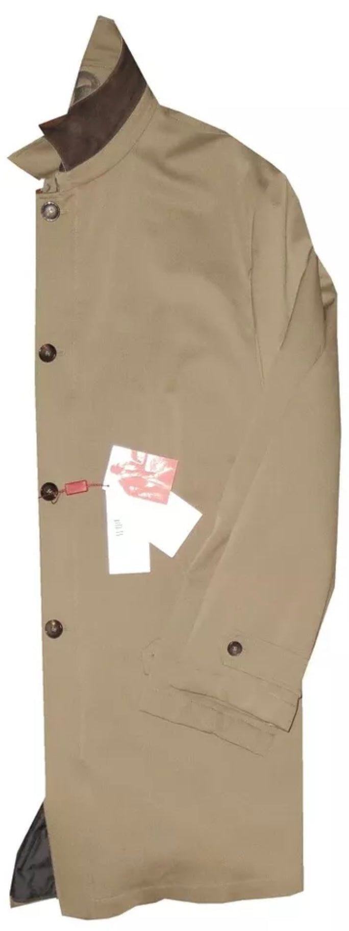 $3250 NEW EU 58 XXL LUCIANO BARBERA COAT WOOL LEATHER JACKET WATER REPELLENT TAN