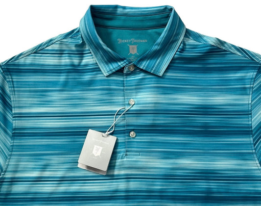 $295 NEW XL HICKEY FREEMAN MENS SHORT SLEEVE GOLF POLO SHIRT AQUA