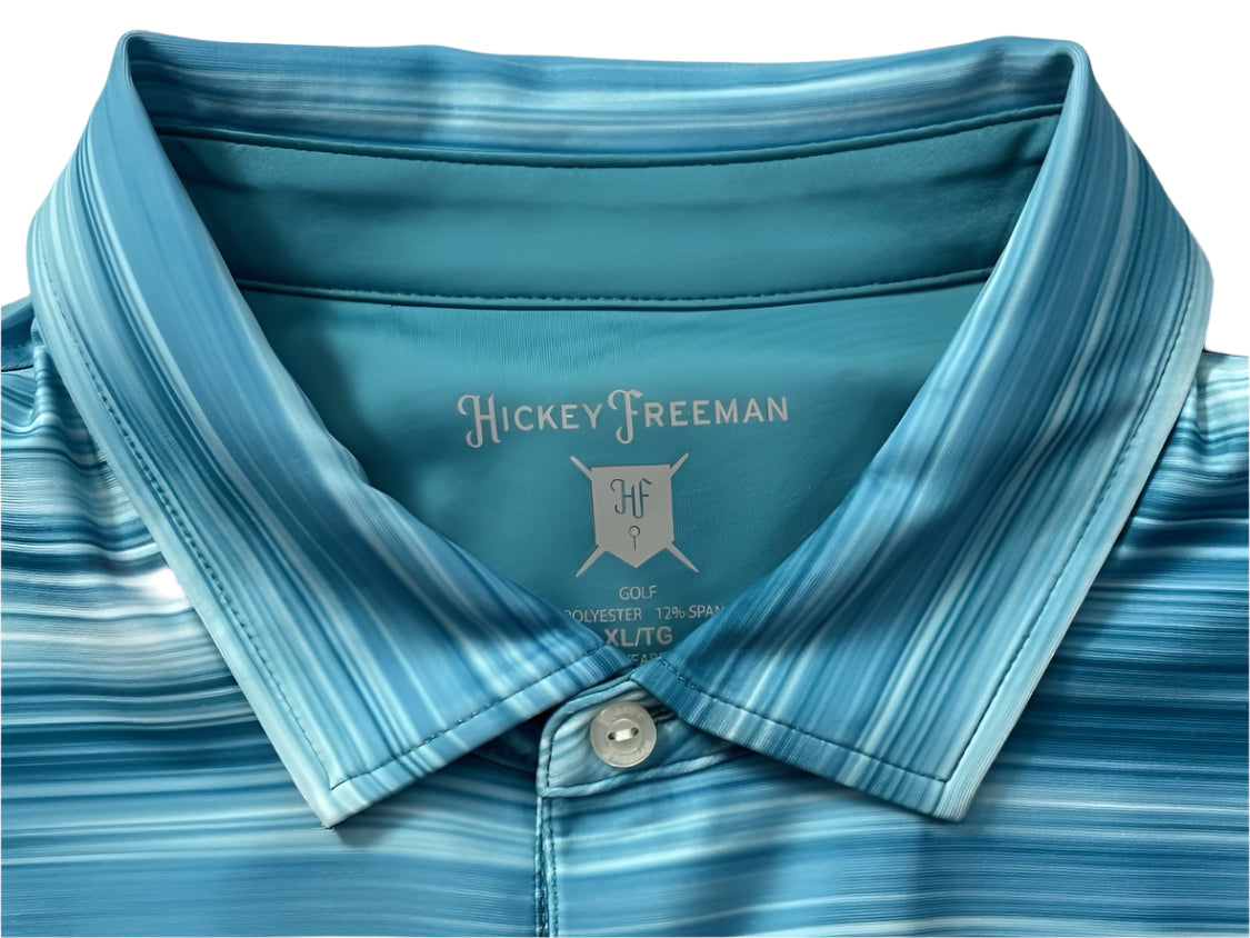 $295 NEW XL HICKEY FREEMAN MENS SHORT SLEEVE GOLF POLO SHIRT AQUA