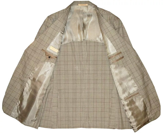 $1695 NEW EU 56 46 L 46L CORNELIANI JACKET MAINLINE SPORTCOAT SPORT PLAID LIGHT