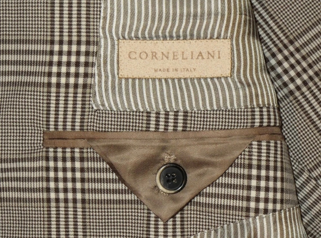 $1695 NEW EU 56 46 L 46L CORNELIANI JACKET MAINLINE SPORTCOAT SPORT PLAID LIGHT